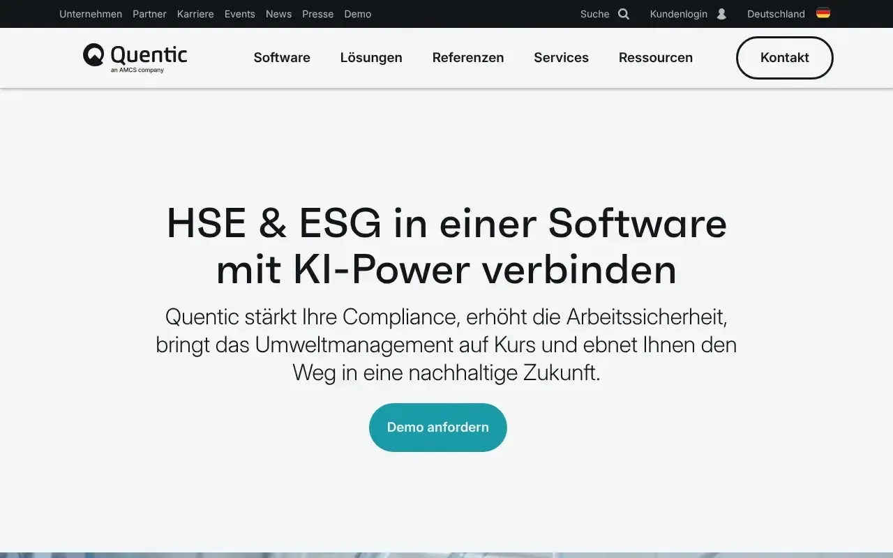 Screenshot von Quentic