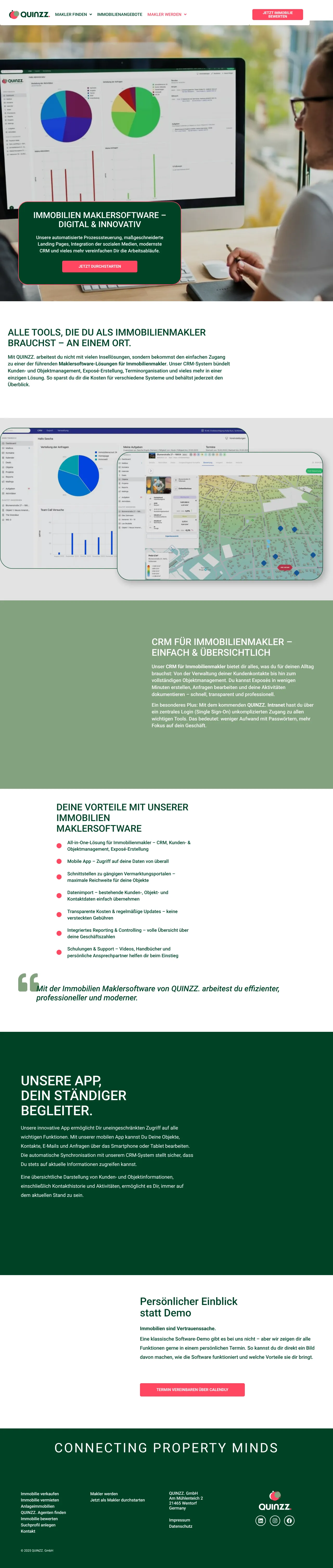 Vollständiger Screenshot von QUINZZ