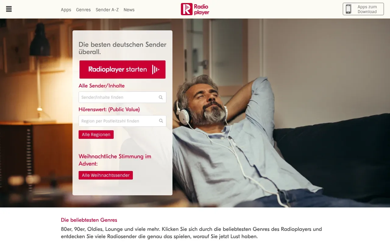 Screenshot von Radioplayer