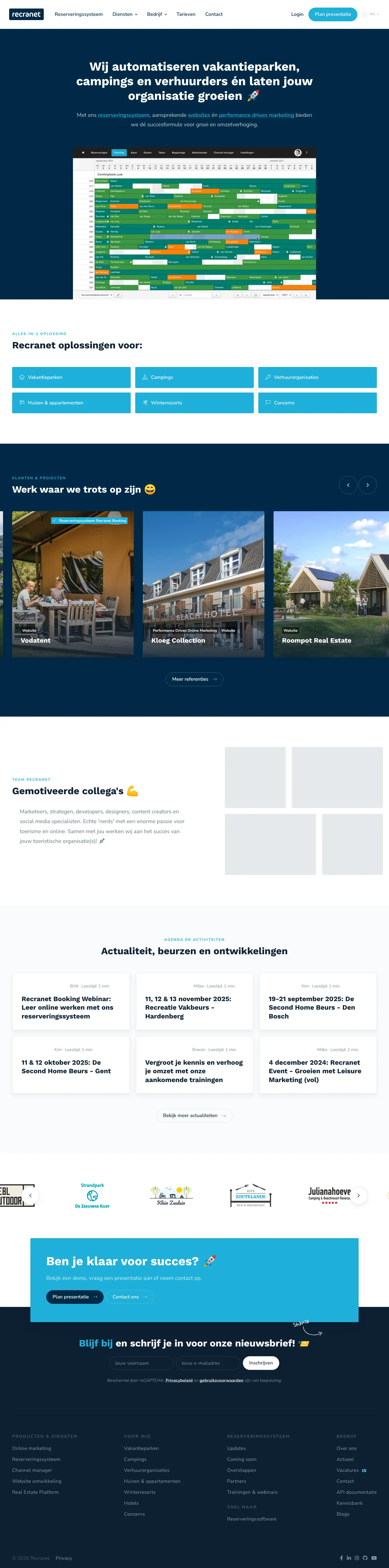 Vollständiger Screenshot von Recranet