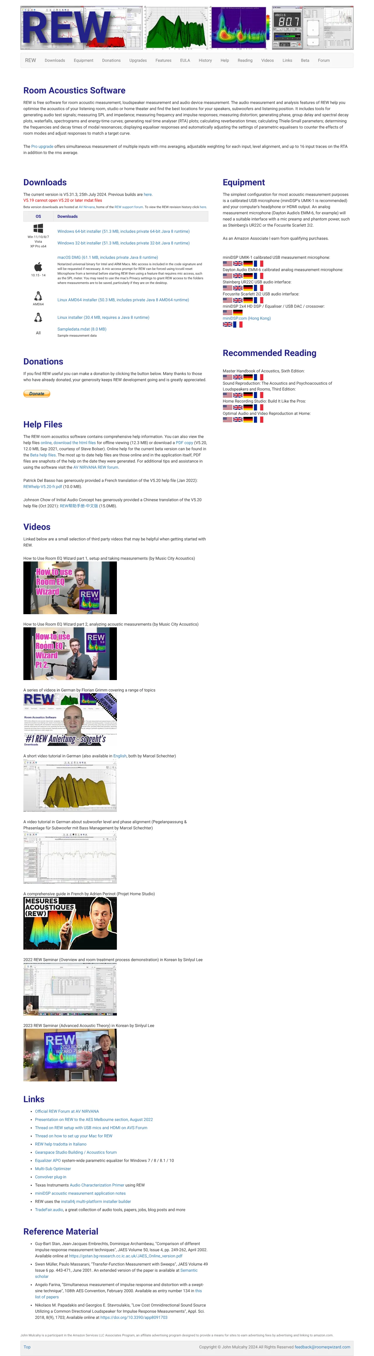 REW (Room EQ Wizard)