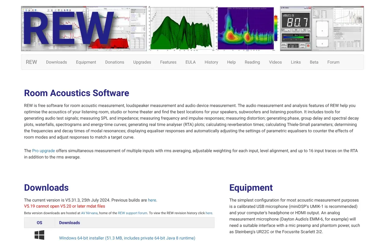 REW (Room EQ Wizard)