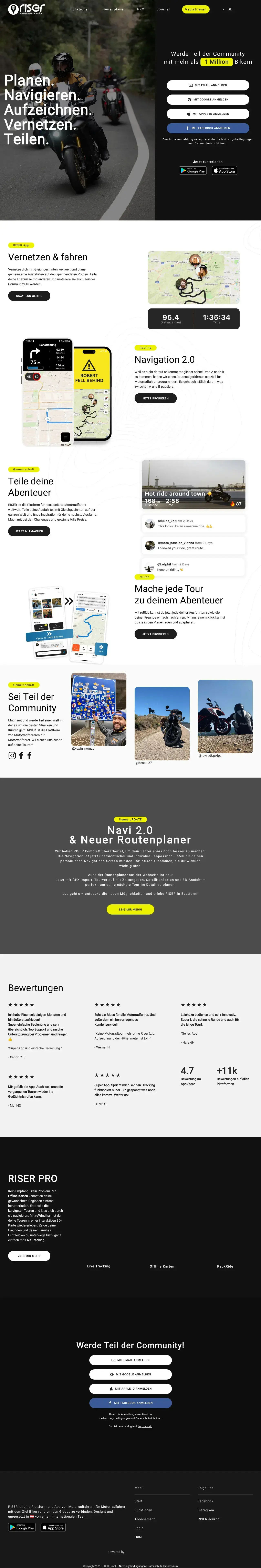 Vollständiger Screenshot von RISER