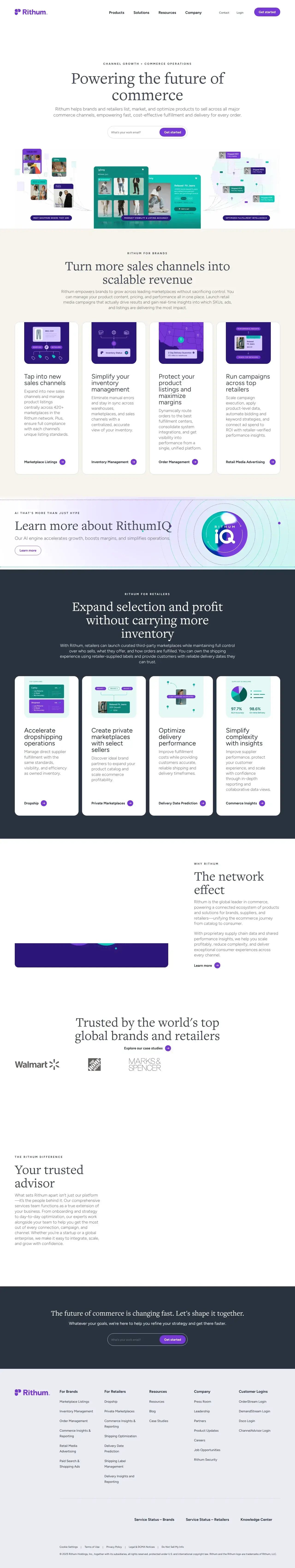 Vollständiger Screenshot von Rithum