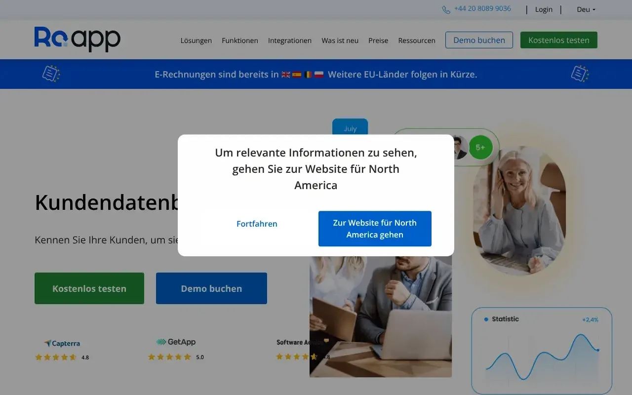 Screenshot von RO App