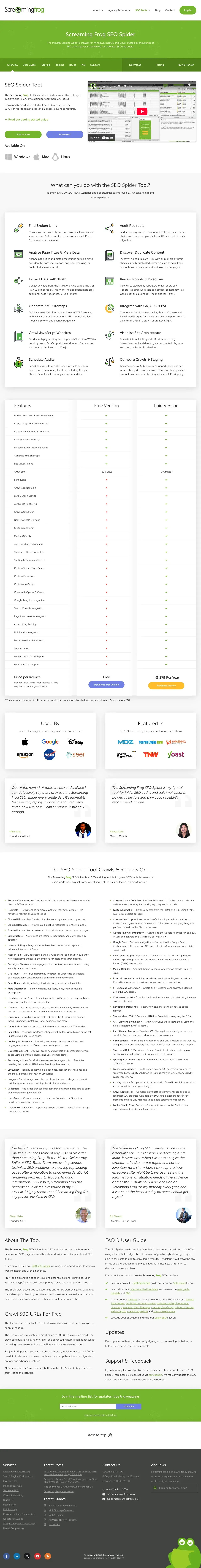 Screaming Frog SEO Spider