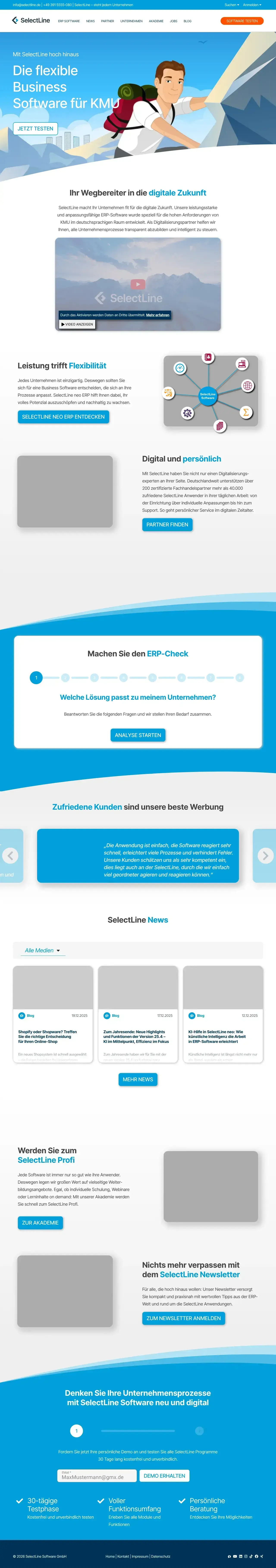 Vollständiger Screenshot von SelectLine