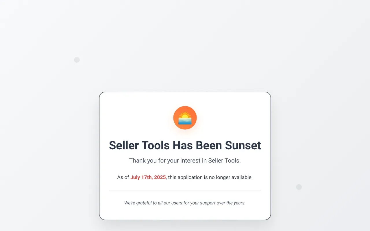 Screenshot von Seller Tools