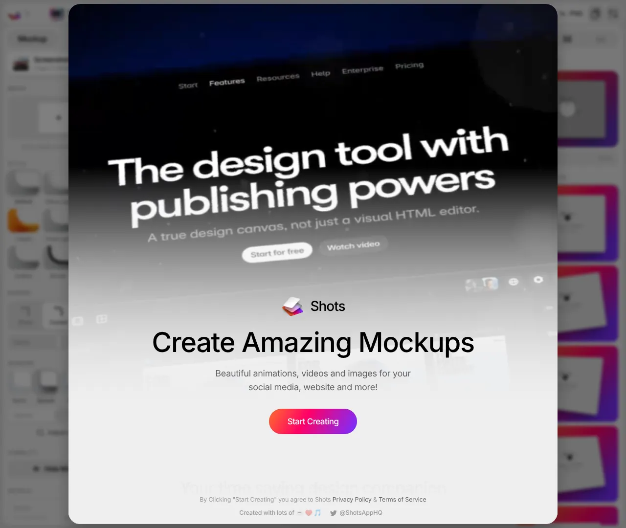 Vollständiger Screenshot von Shots