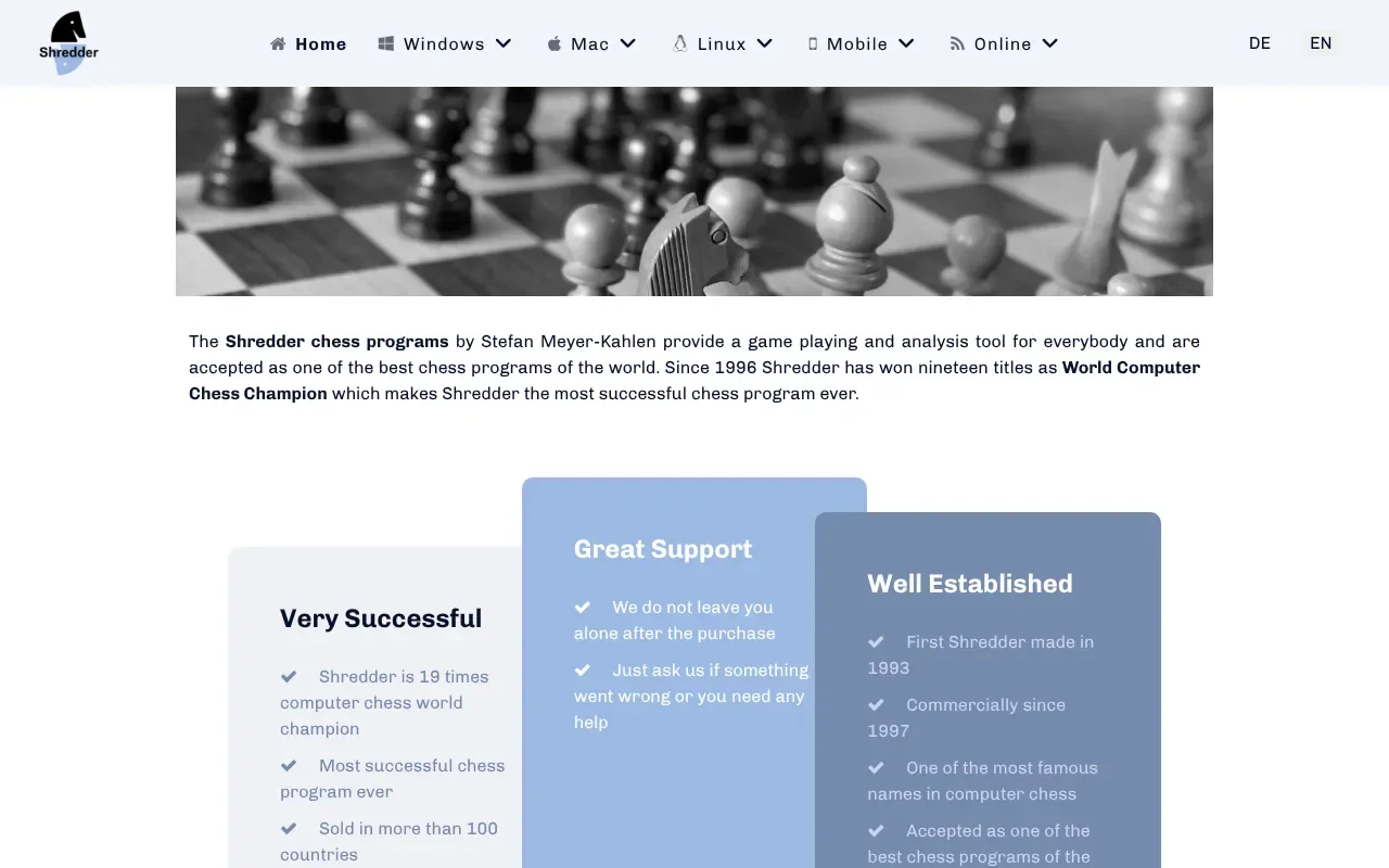 Screenshot von Shredder Chess