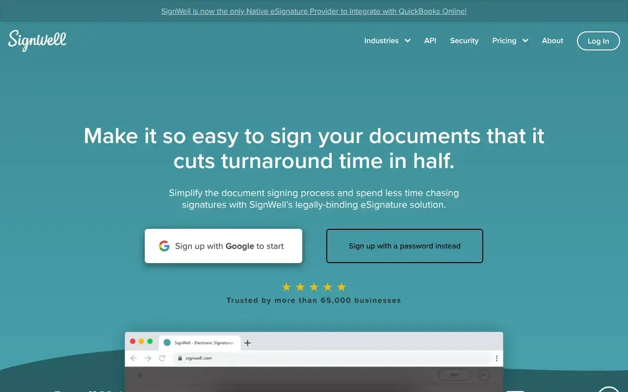 Screenshot von SignWell