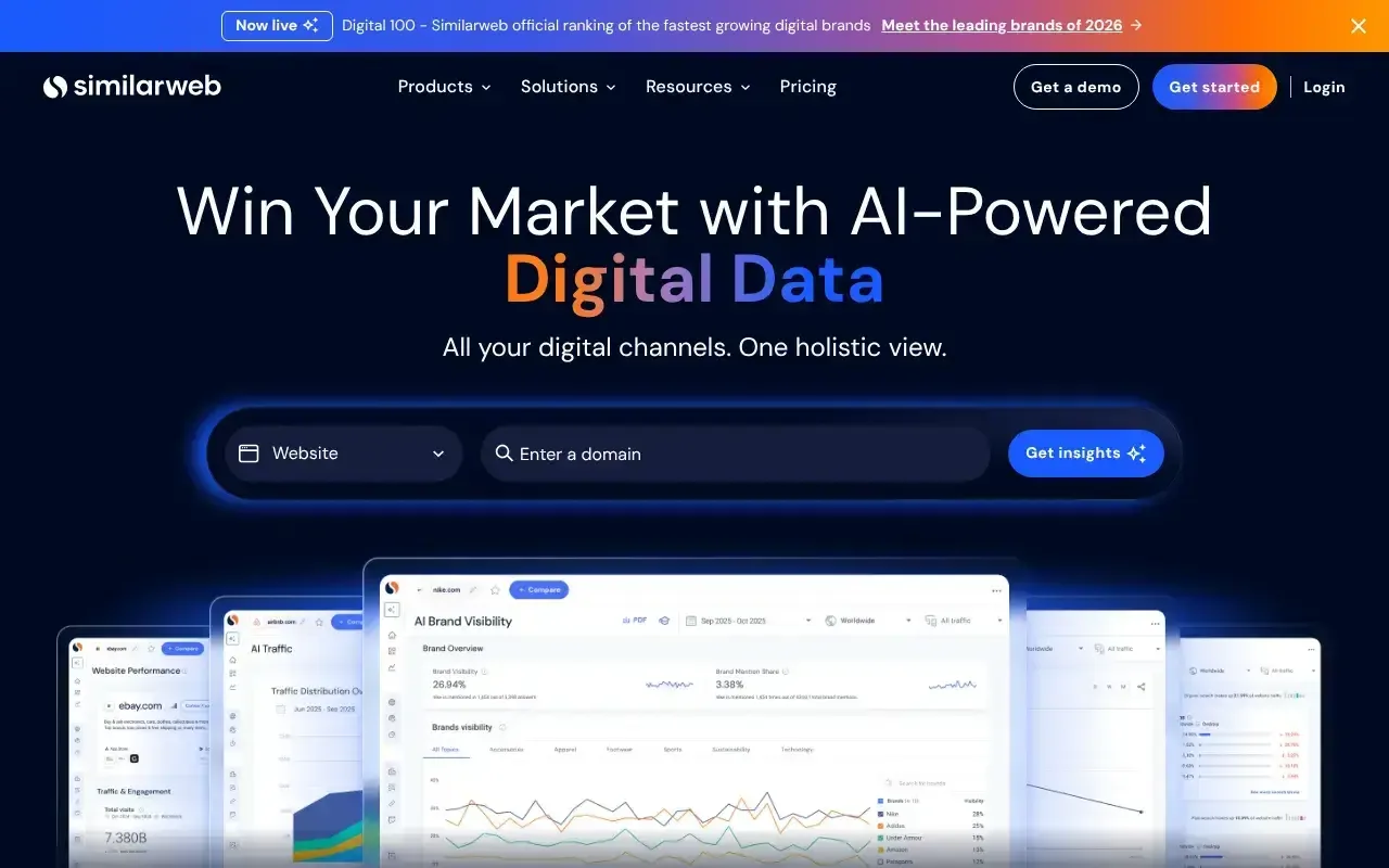 Screenshot von Similarweb