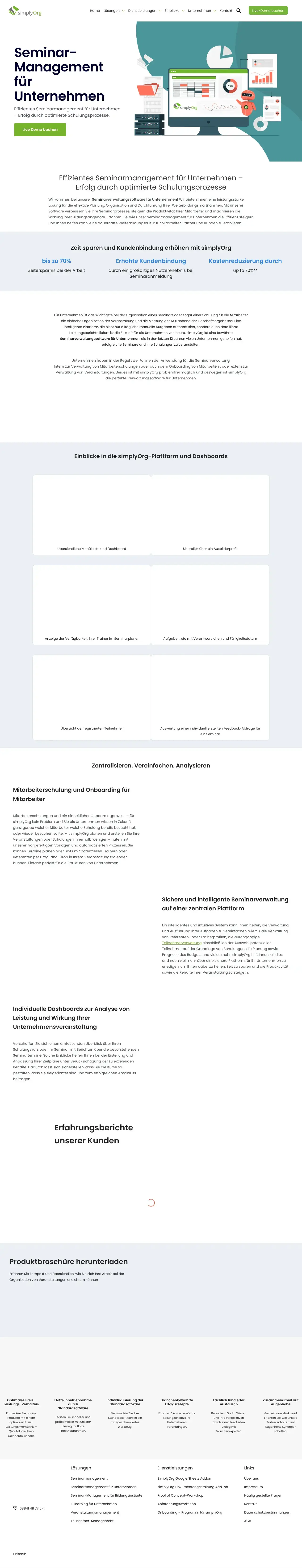 Vollständiger Screenshot von SimplyOrg