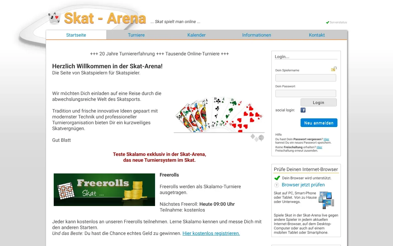 Screenshot von Skat Arena