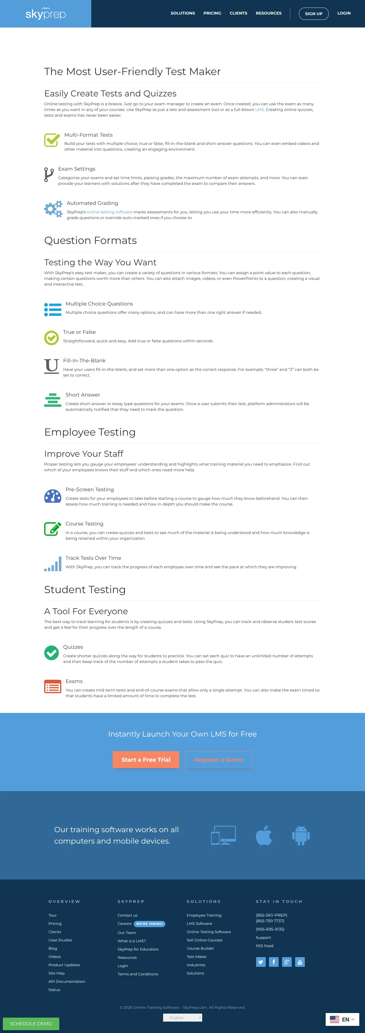 Vollständiger Screenshot von SkyPrep