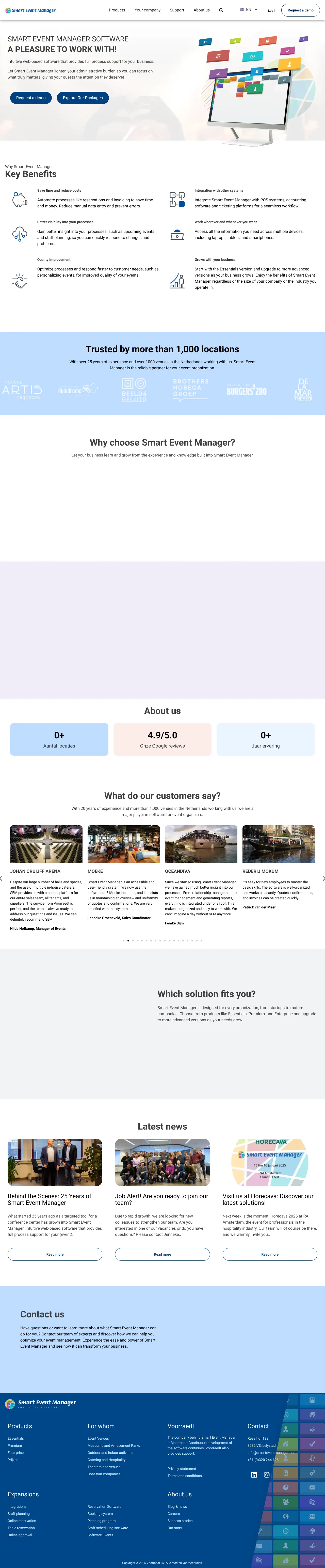 Vollständiger Screenshot von Smart Event Manager