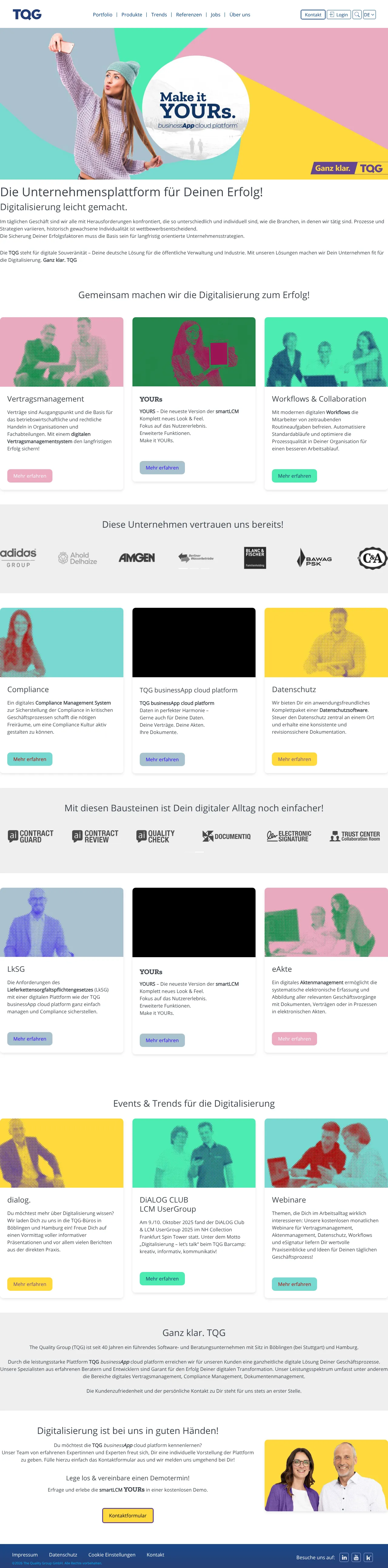 Vollständiger Screenshot von smartLCM