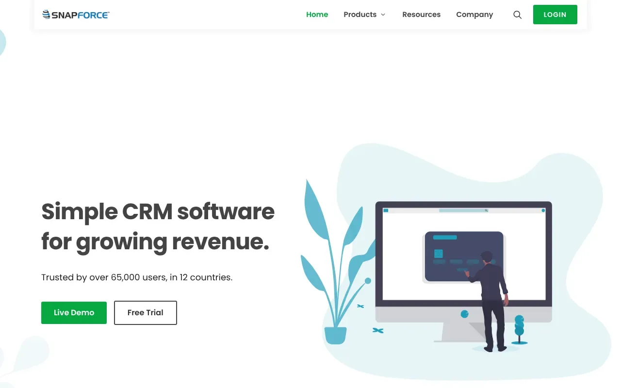 Screenshot von Snapforce