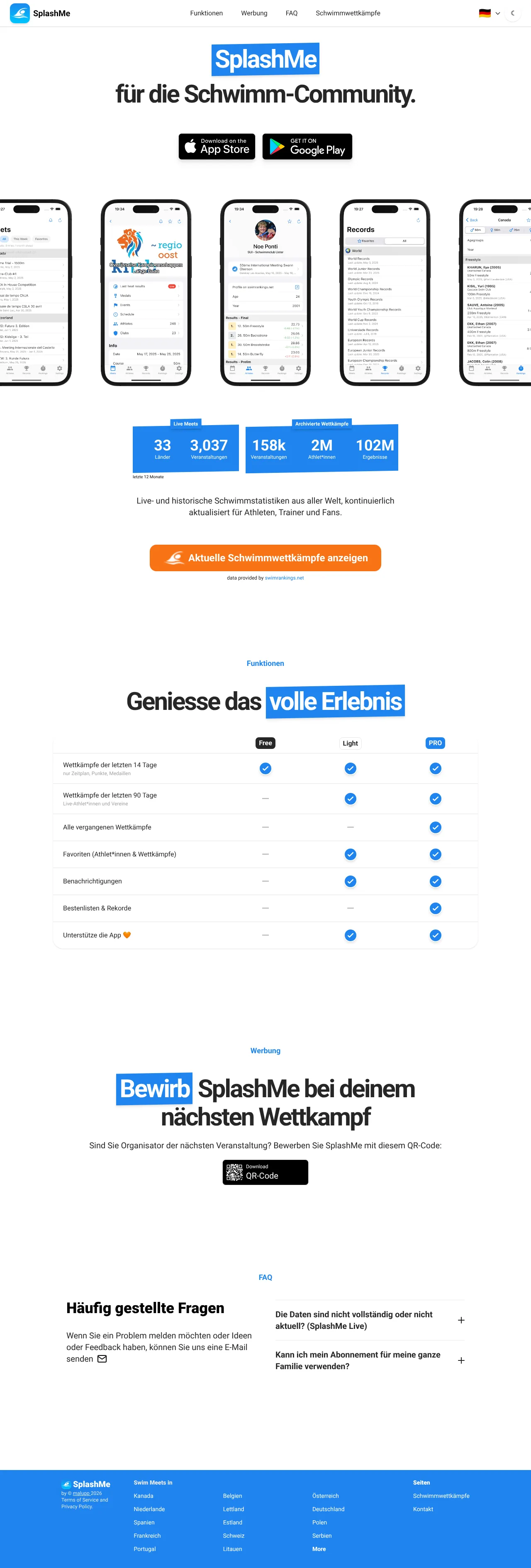 Vollständiger Screenshot von SplashMe