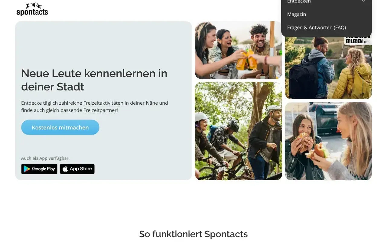 Screenshot von Spontacts