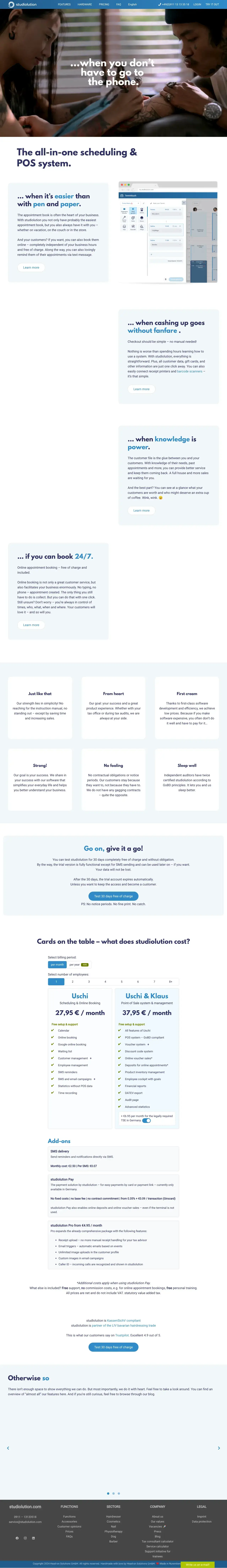 Vollständiger Screenshot von studiolution