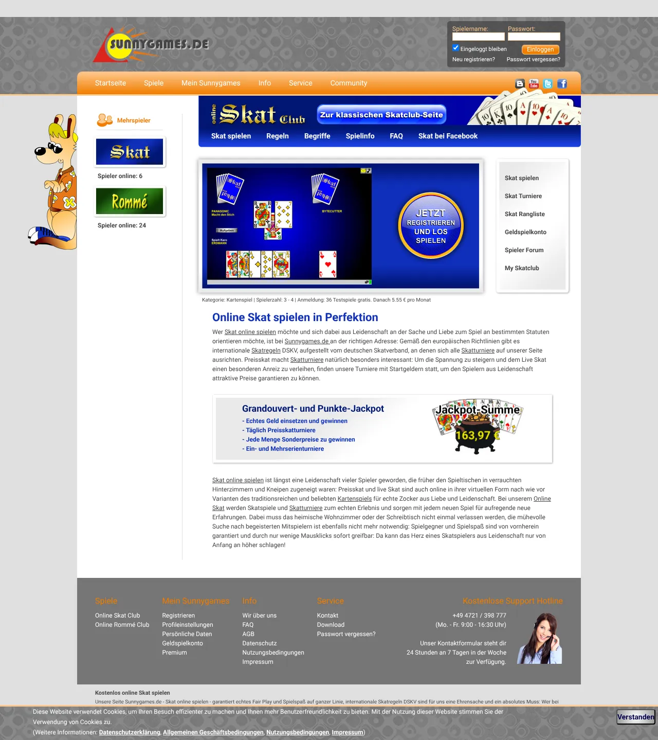 Vollständiger Screenshot von Sunnygames