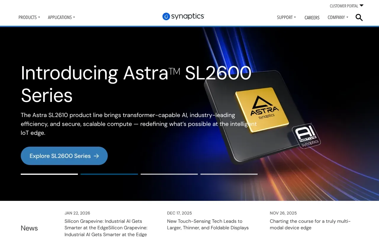 Screenshot von Synaptics