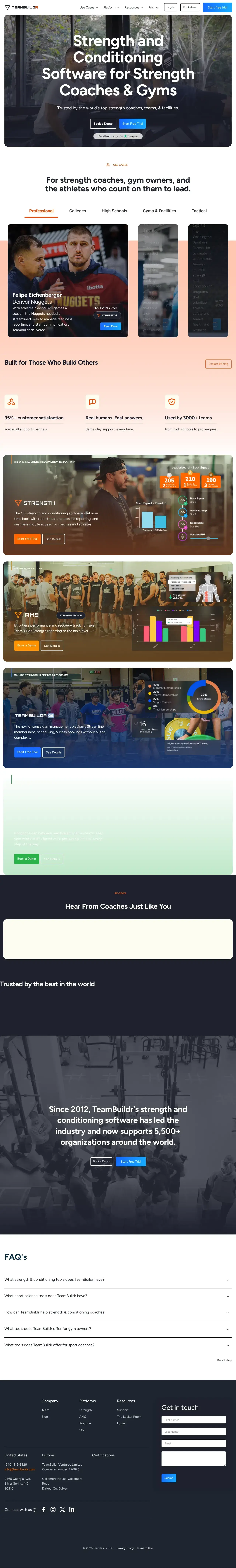 Vollständiger Screenshot von TeamBuildr
