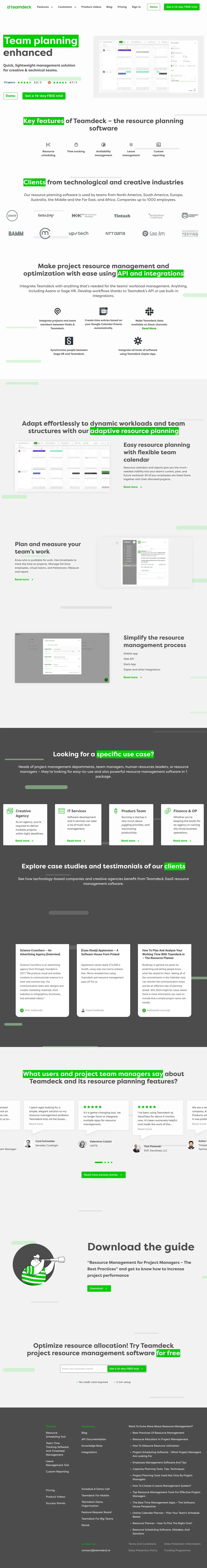 Vollständiger Screenshot von Teamdeck