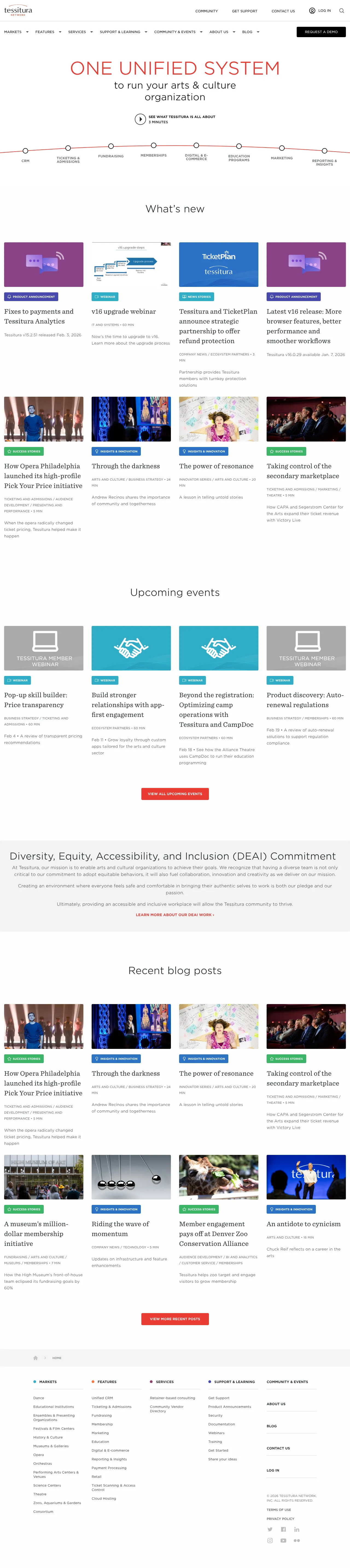 Vollständiger Screenshot von Tessitura