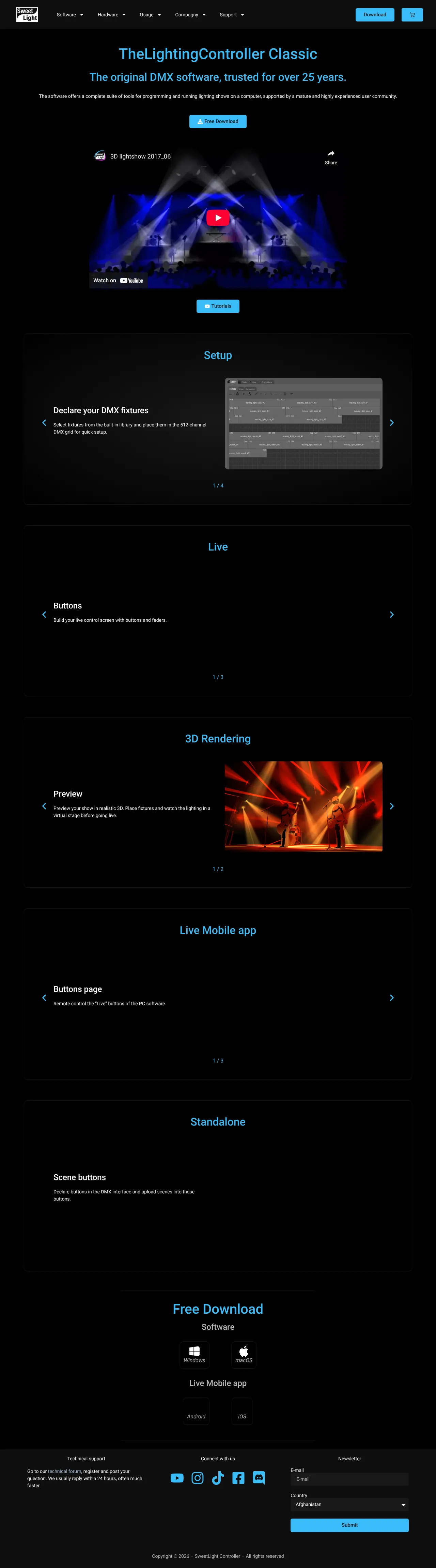 Vollständiger Screenshot von TheLightingController Classic
