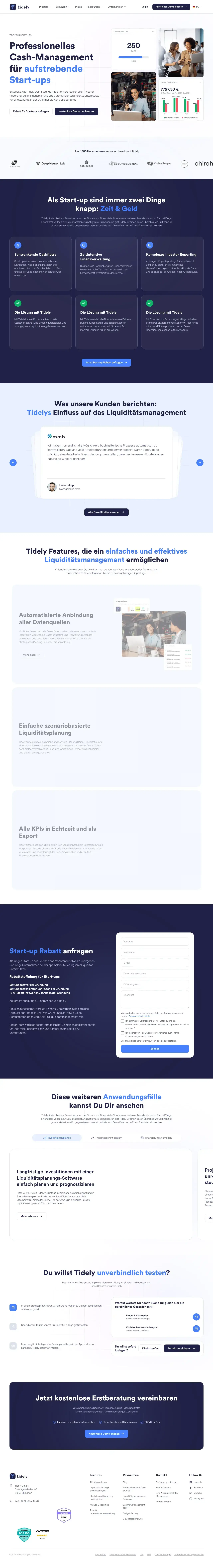 Vollständiger Screenshot von Tidely