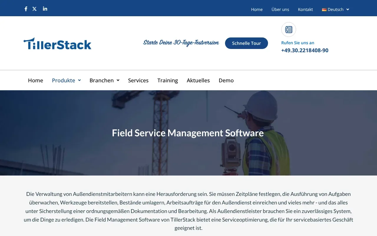 Screenshot von TillerStack