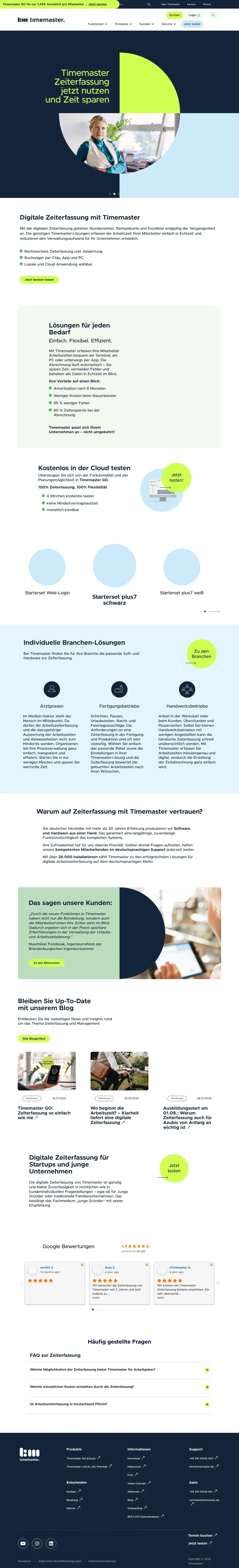 Vollständiger Screenshot von Timemaster