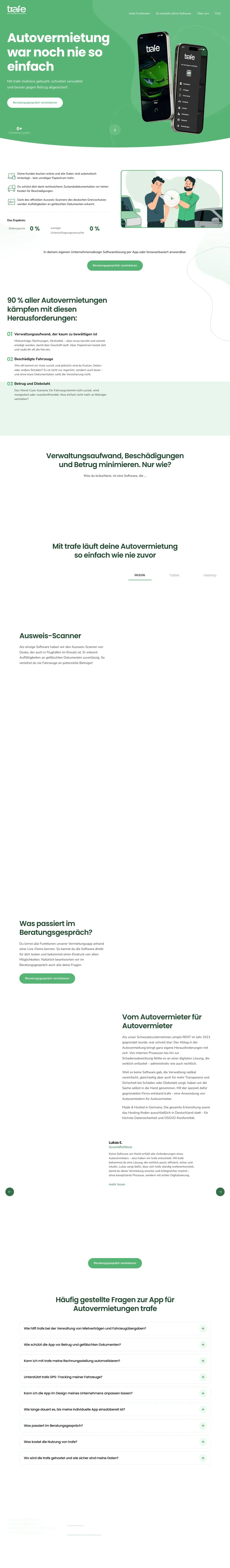 Vollständiger Screenshot von trafe