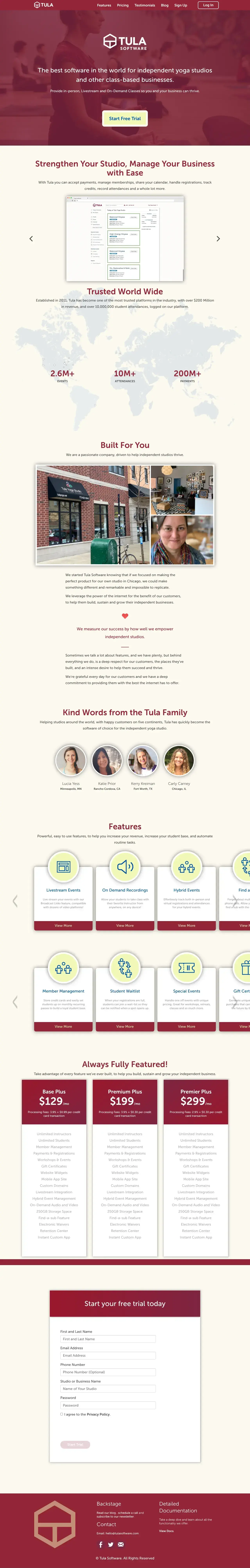 Vollständiger Screenshot von TULA Software