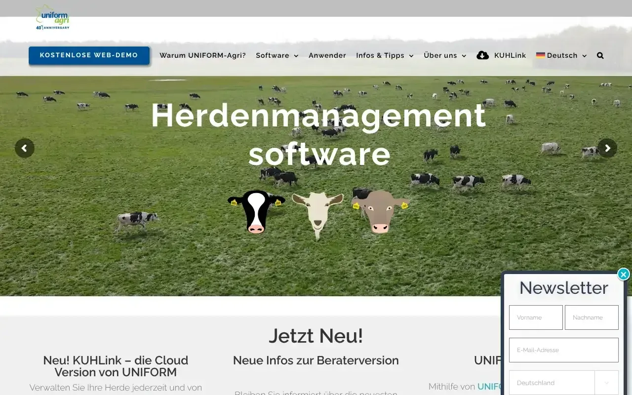 Screenshot von UNIFORM-Agri
