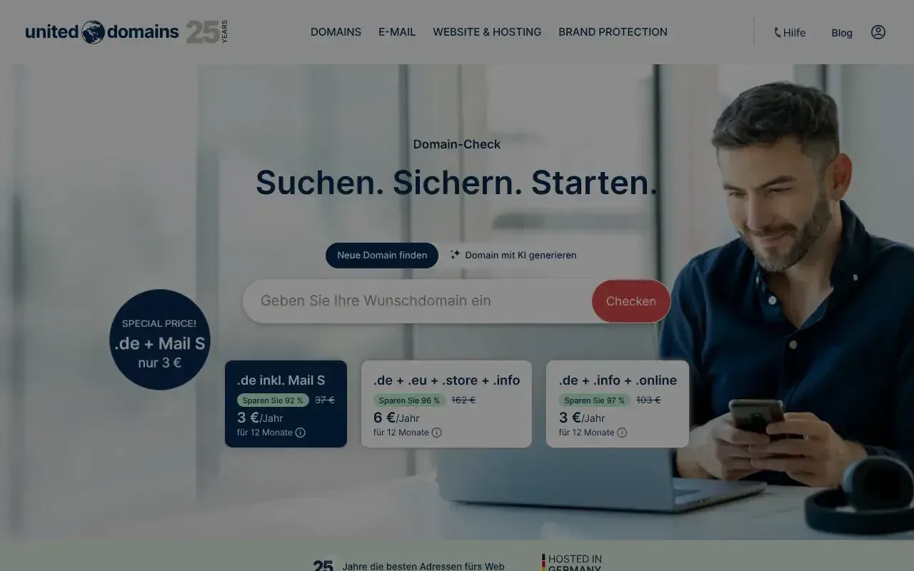Screenshot von united-domains