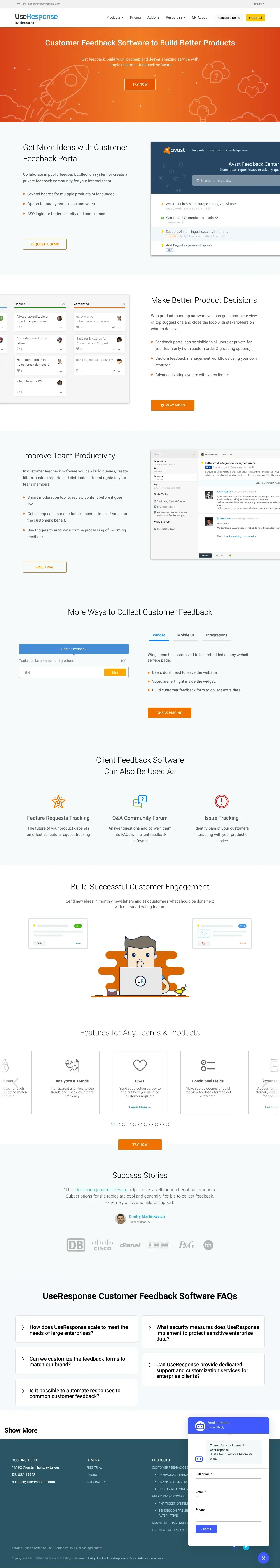 Vollständiger Screenshot von UseResponse
