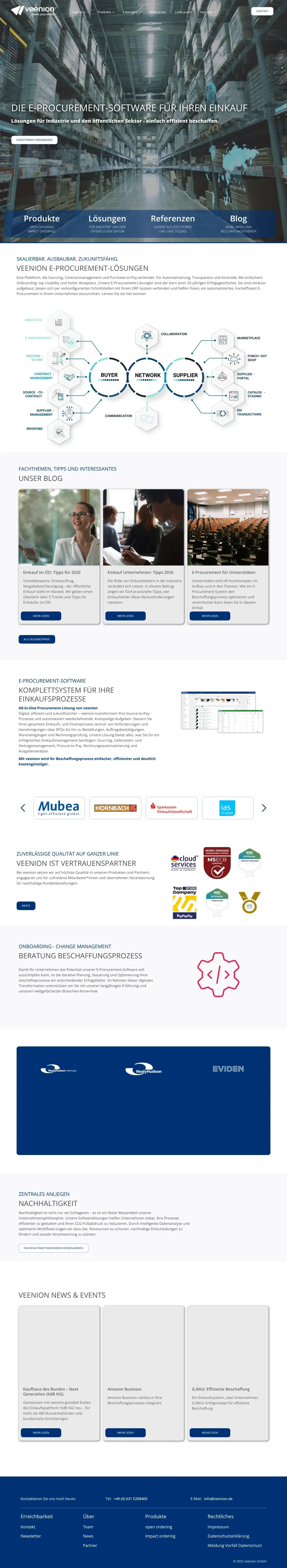 Vollständiger Screenshot von veenion