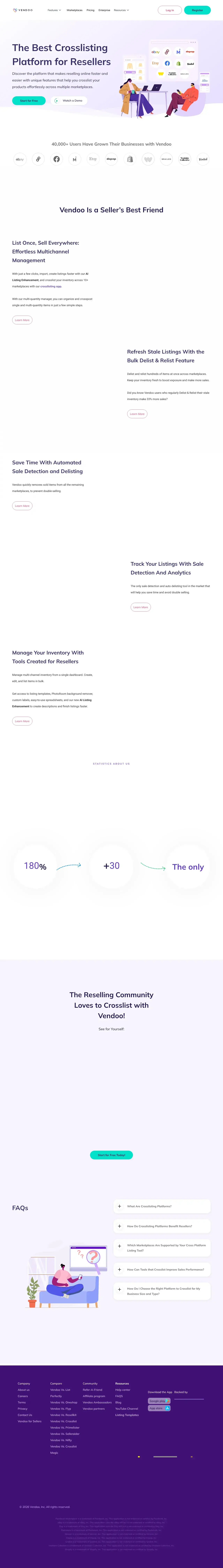 Vollständiger Screenshot von Vendoo