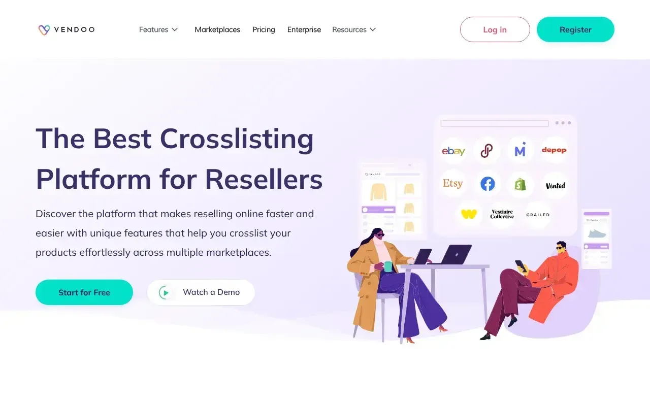 Screenshot von Vendoo