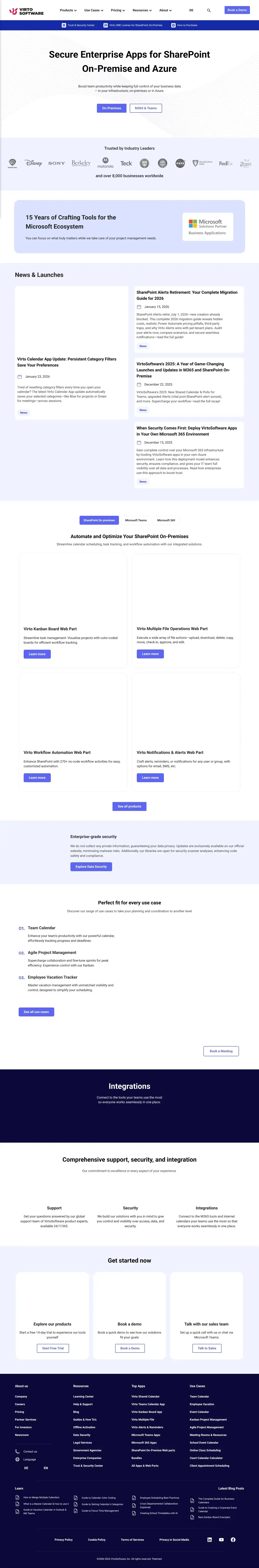Vollständiger Screenshot von VirtoSoftware