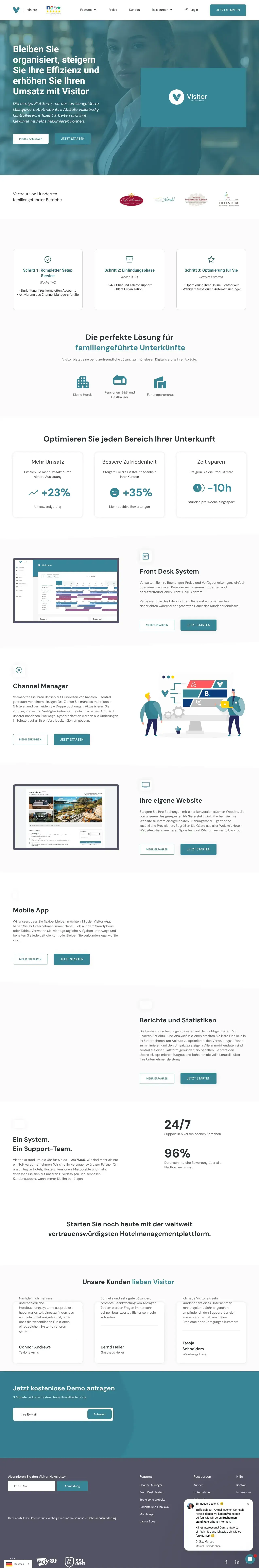 Vollständiger Screenshot von Visitor