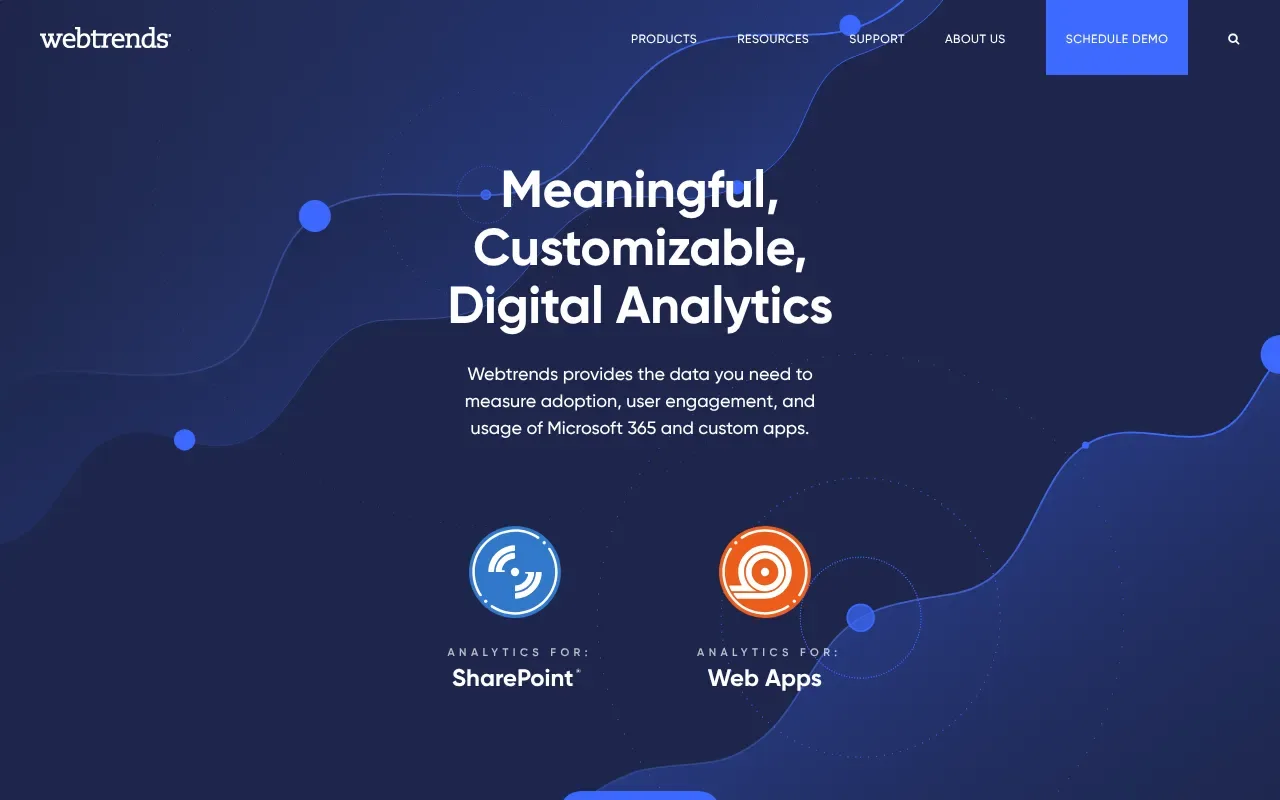 Screenshot von Webtrends Analytics