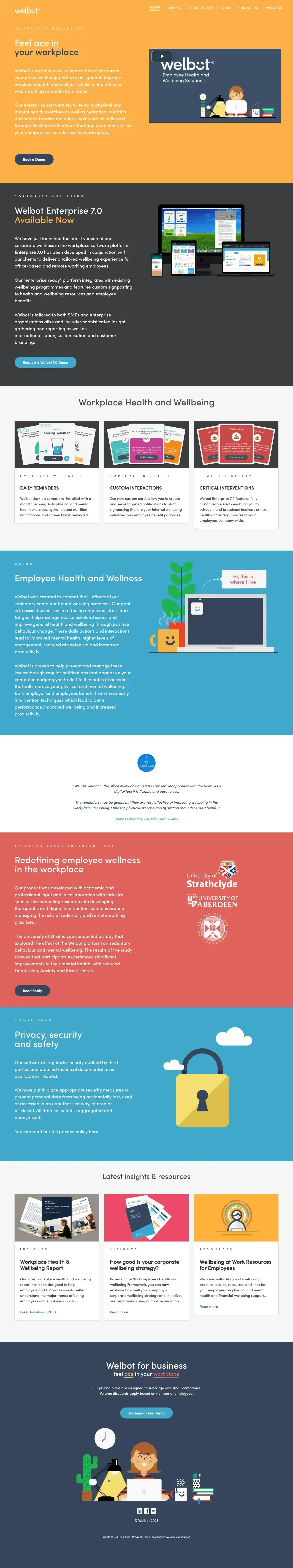 Vollständiger Screenshot von Welbot