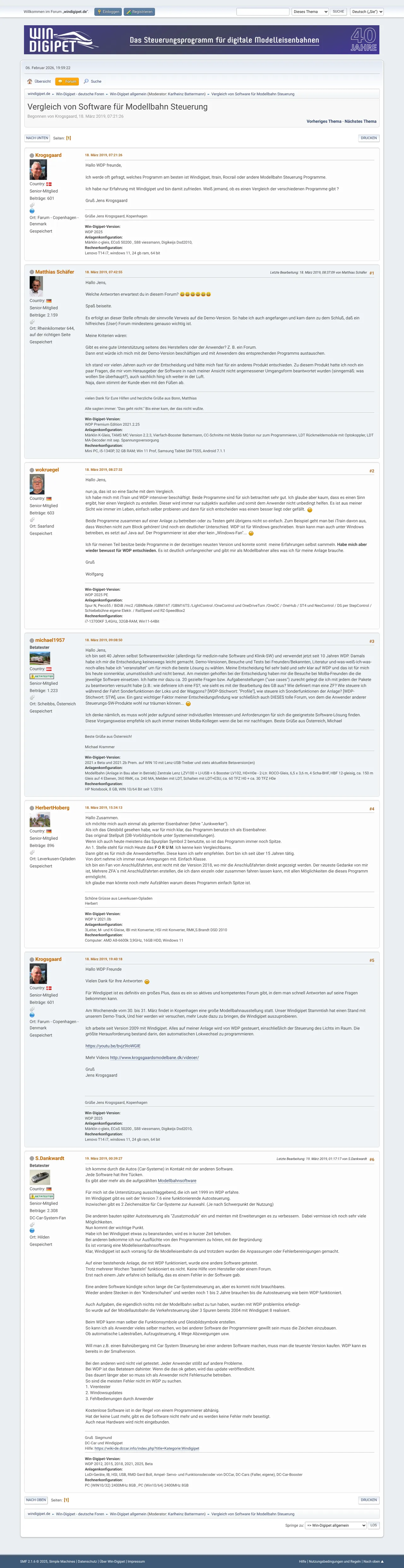 Vollständiger Screenshot von Win-Digipet