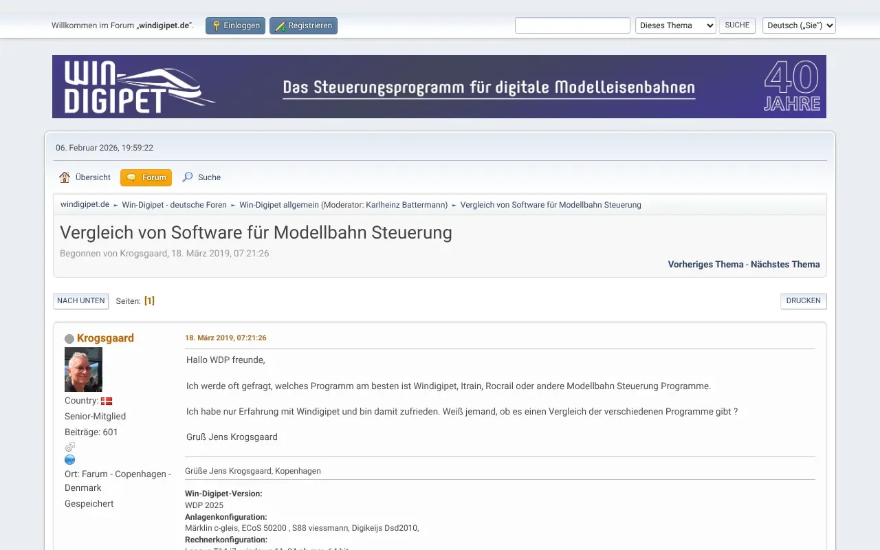 Screenshot von Win-Digipet