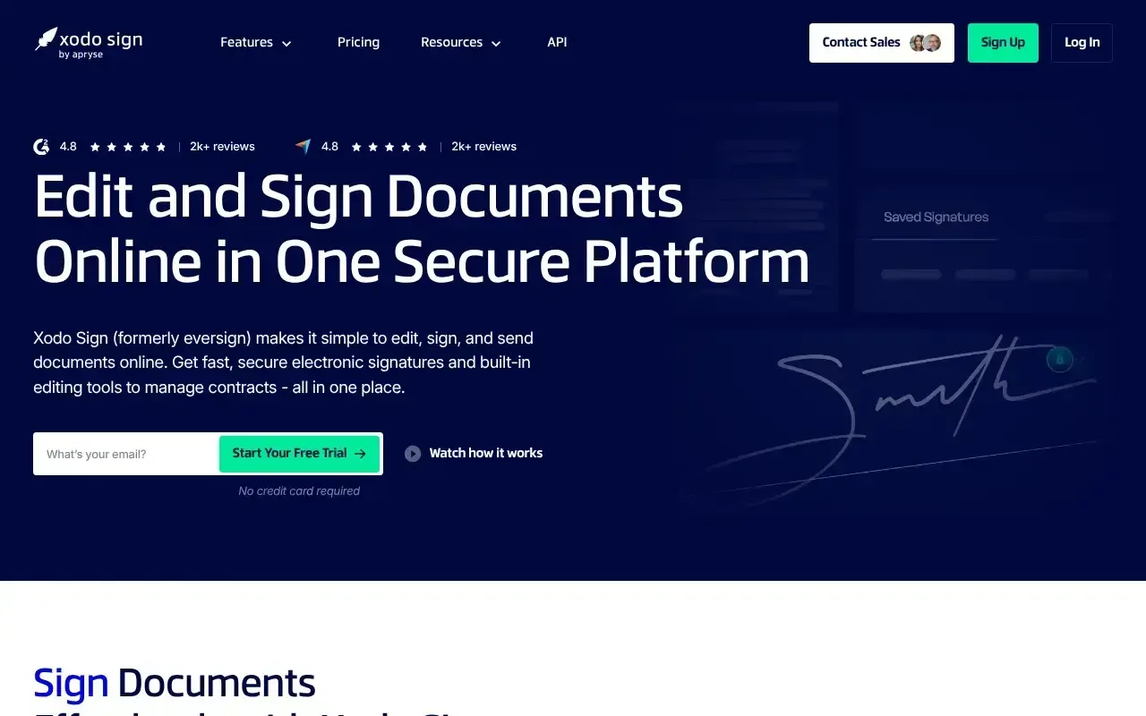 Screenshot von Xodo Sign