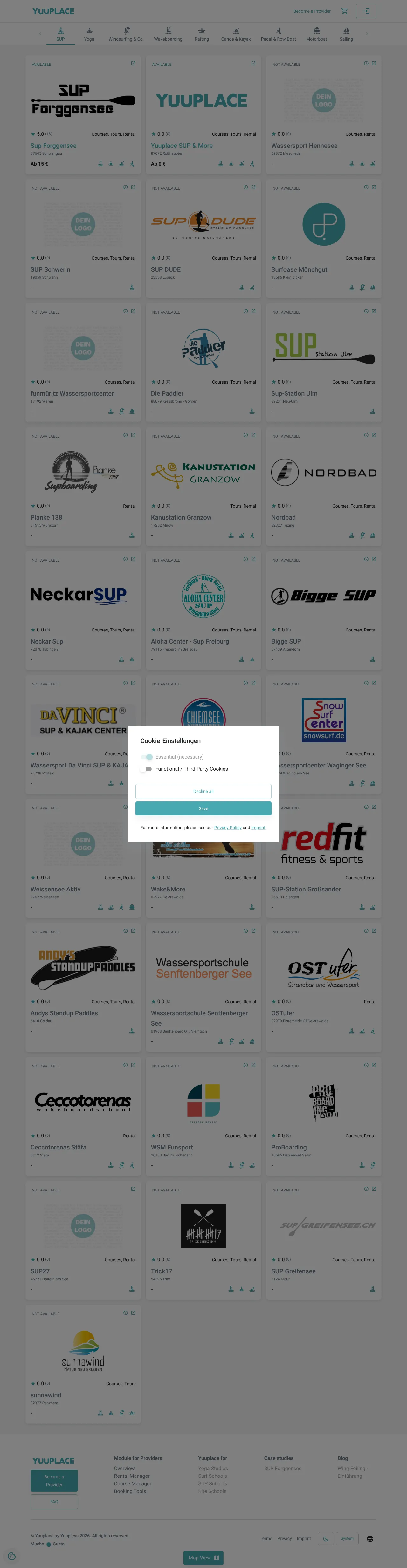 Vollständiger Screenshot von Yuuplace